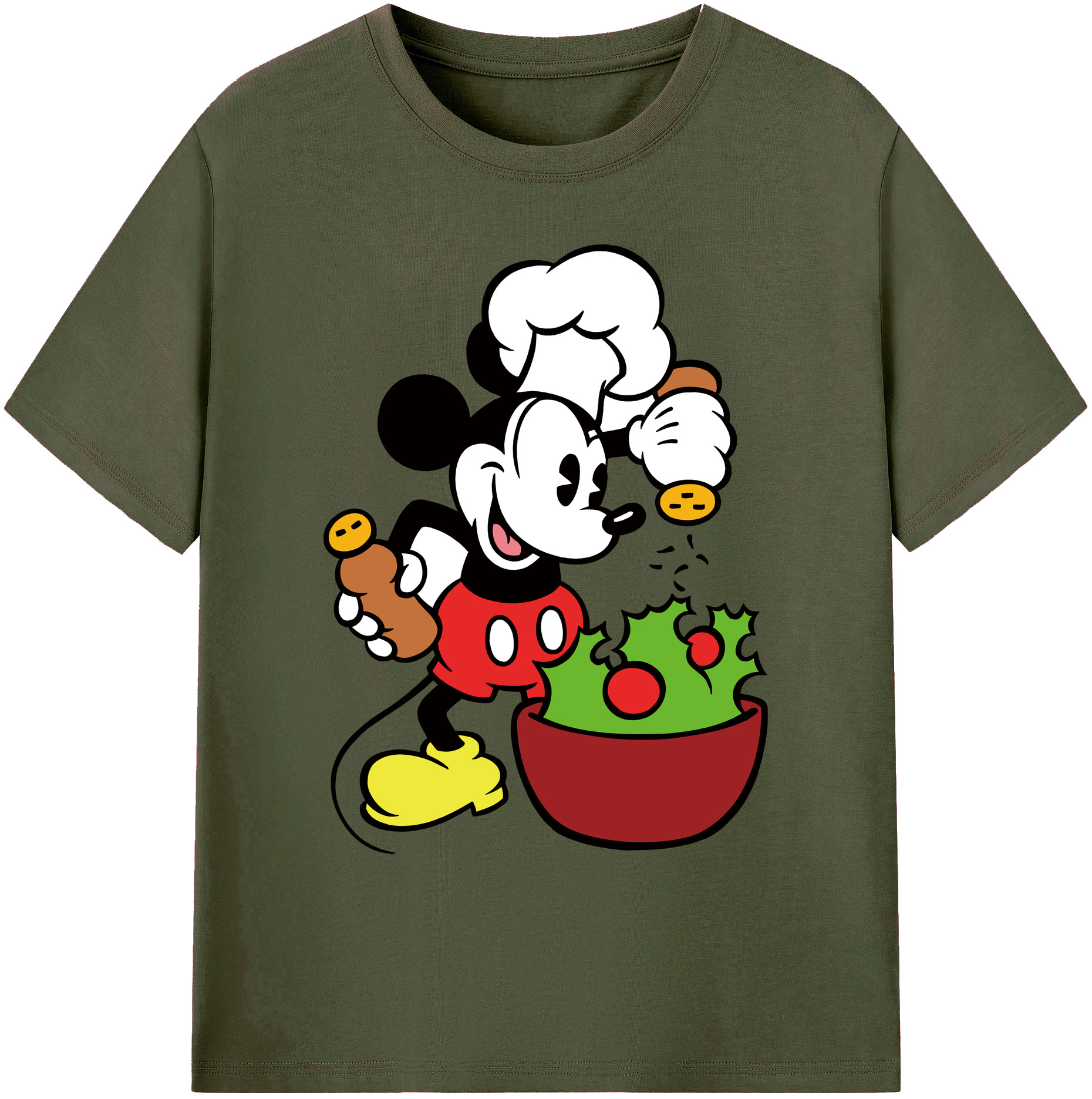 ミッキーマウス Mickey Mouse 綿100％ メンズ半袖Tシャツ｜肌触りやわらか＆通気性